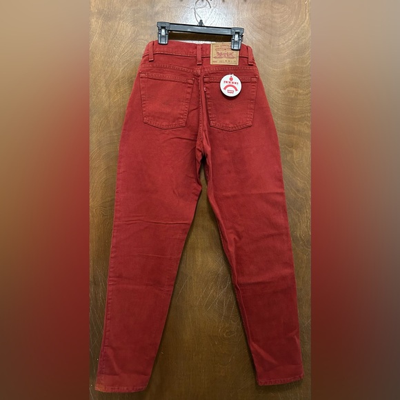 Levi's 550 Deep Orange Women's Relaxed Fit Tapered Leg - Picture 5 of 6